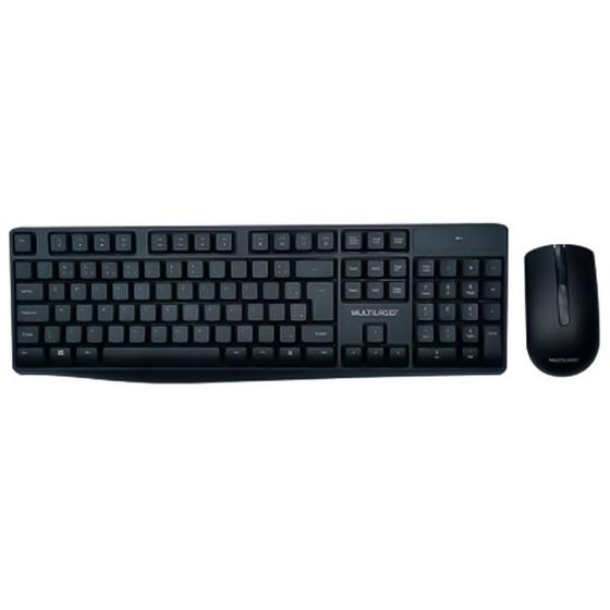 Teclado e Mouse Sem Fio Multilaser Multimídia, 1600 DPI, Conexão USB e 2.4Ghz, com Pilhas, Preto - TC270 Menor preço em Teclado e Mouse Sem Fio Multilaser Multimídia, 1600 DPI, Conexão USB e 2.4Ghz, com Pilhas, Preto - TC270