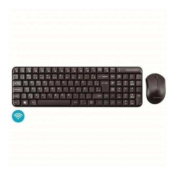 Teclado e Mouse Sem Fio Multilaser normas ABNT2 Menor preço em Teclado e Mouse Sem Fio Multilaser normas ABNT2