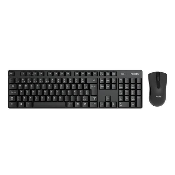 Imagem de Teclado e Mouse Sem Fio Philips, ABNT2 - SPT6501B