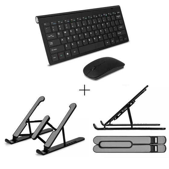 Imagem de Teclado E Mouse Sem Fio + Sup. Para Notebook Book Core I5