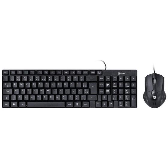 Kit Teclado e Mouse Usb Óptico Led 1600 Dpis Dynamic Corp Vinik