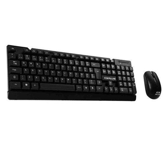 Teclado e Mouse Wireless C3 TECH K-W11BK - C3TECH Imagem de Teclado e Mouse Wireless C3 TECH K-W11BK - C3TECH