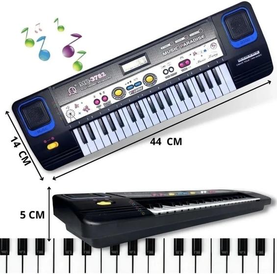 Imagem de Teclado Elétrico Musical Infantil com Microfone e Fonte Bivolt