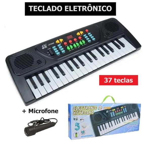 Imagem de Teclado Eletrônico Infantil 37 Teclas + Microfone