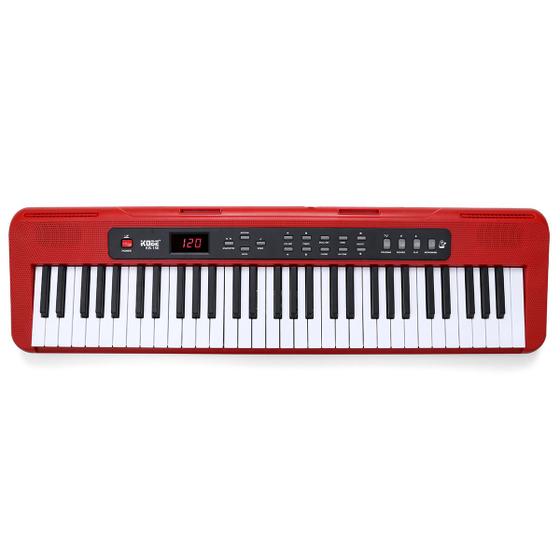 Teclado Eletrônico Musical Kobe KB-150 RD Vermelho 5/8 61 Teclas Com Fonte Menor preço em Teclado Eletrônico Musical Kobe KB-150 RD Vermelho 5/8 61 Teclas Com Fonte