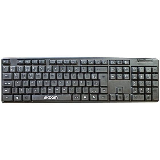 Imagem de Teclado Exbom BK-103 QWERTY Português Brasil Cor Preto Home Office/Escritório