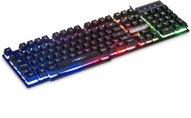 Imagem de Teclado Exbom Bk-152C Rgb Semi-Mecanico