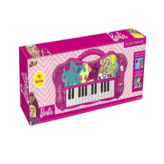 Imagem de Teclado fabuloso infantil com mp3 player barbie fun