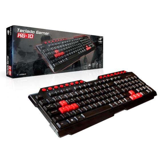 Imagem de Teclado Gamer C3Tech KG-10BK, USB, ABNT2