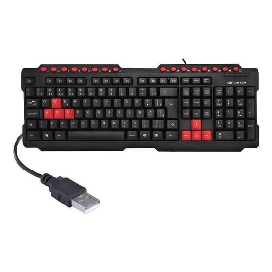 Imagem de Teclado Gamer C3tech Kg-10bk Usb Alta Durabilidade