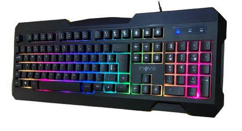 Imagem de Teclado Gamer Com Fio Usb Computador Jogos Melhor Layout - Inova