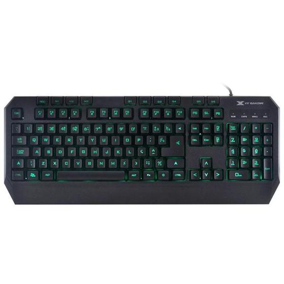 Imagem de Teclado Gamer Draco Com Macros, Multimidia Led 3 Cores