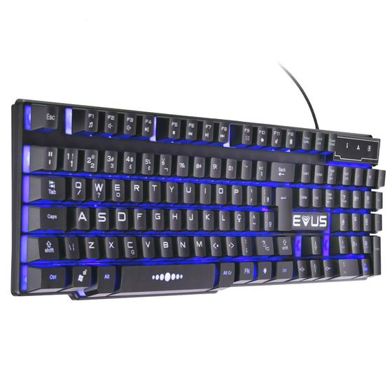 Imagem de Teclado Gamer EVUS Thunder TC-05 com LED ABNT2