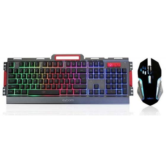 Imagem de Teclado Gamer Exbom BK-G3000 Metal com Iluminação LED