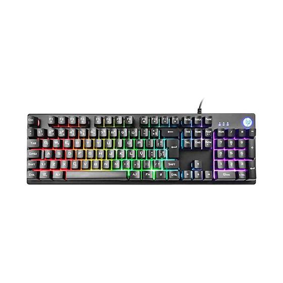 Imagem de Teclado Gamer HP, Led RGB, Layout ABNT2, K500F