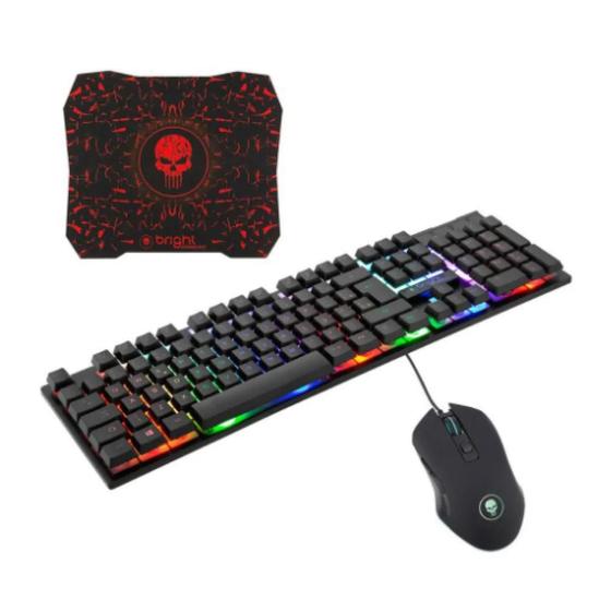 Imagem de Teclado Gamer IV Combo Teclado/Mouse/Mausepad Bright Saldo