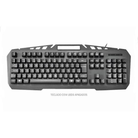 Imagem de Teclado Gamer K-Mex Gaming Master KB-A328 Spartacus com LED - KMEX