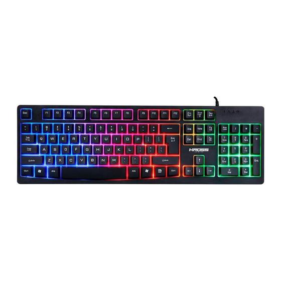 Teclado Gamer Kross Njord, LED, USB, Switch Membrana, ABNT2, Preto - KE-KG105 - Kross Elegance Menor preço em Teclado Gamer Kross Njord, LED, USB, Switch Membrana, ABNT2, Preto - KE-KG105 - Kross Elegance