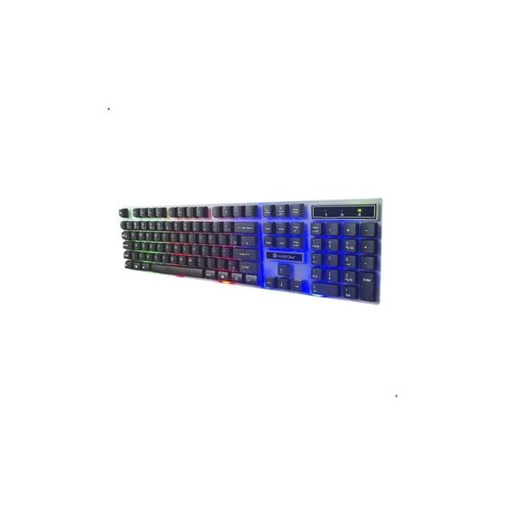 Imagem de Teclado Gamer Led Rgb Com Fio Usb Ergonomico  Abnt2 Hayom TC3227