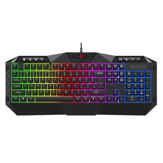 Imagem de Teclado Gamer Lehmox GT-T5 Semi Mecânico RGB Para Jogos PC Notebook USB Rainbow Led