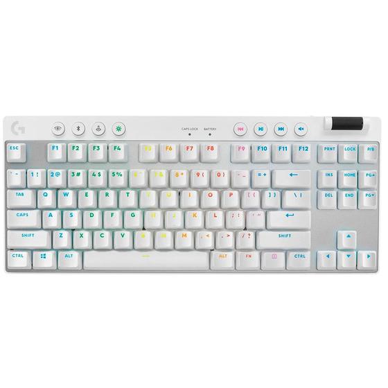 Imagem de Teclado Gamer Logitech G PRO X TKL Lightspeed RGB Mecânico Switch Tactile Branco US