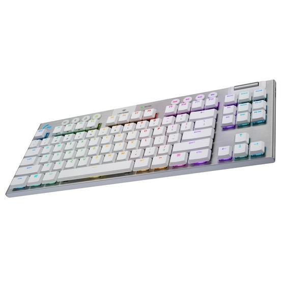 Teclado Gamer Logitech G915 TLK, sem fio, Branco Teclado Gamer