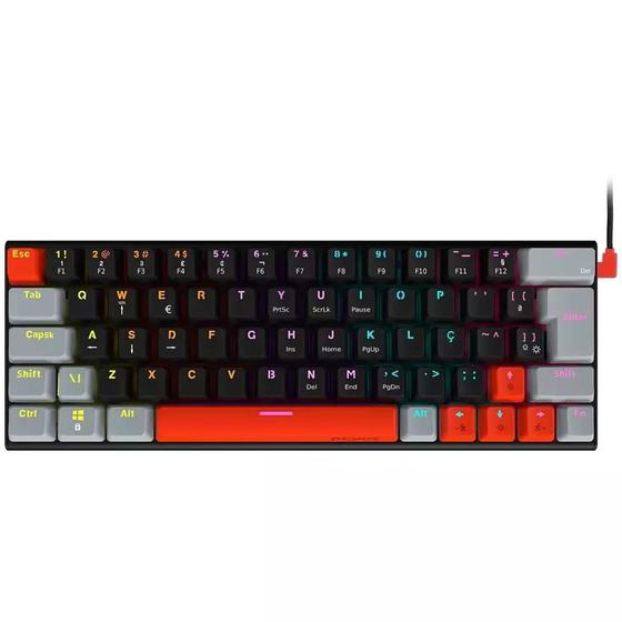 Imagem de Teclado Gamer Mecânico 60% Pcyes Kuromori,Switch Outemu Blue