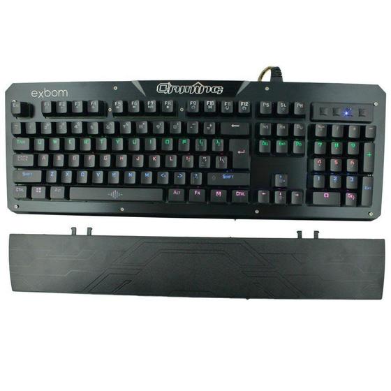 Imagem de Teclado Gamer Mecanico Com Led RGB BK-GX1