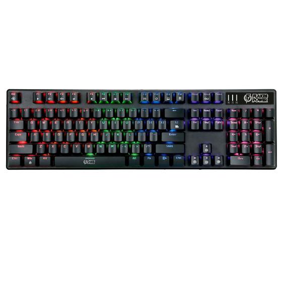 Imagem de Teclado Gamer Mecanico Elg FLKTM001 Flakes Power Royale - com Fio - Ingles - RGB - Ontemu - Preto