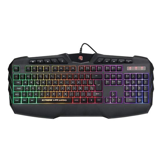 Imagem de Teclado Gamer Mecanico Elg Pulse Fire TGHMPF - com Fio - Portugues - RGB - Preto