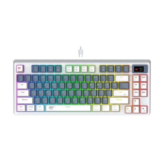 Imagem de Teclado Gamer Mecânico Havit KB884L RGB Branco