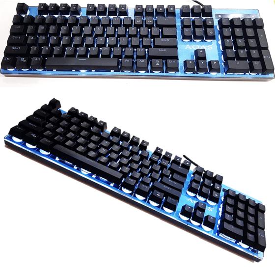 Imagem de Teclado Gamer Mecânico Iluminação Led Azul De Fundo Usb Alta Qualidade M500