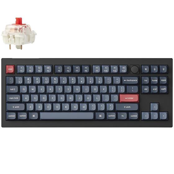 Imagem de Teclado Gamer Mecanico Keychron V3 Max RGB Se Fio Switch Red