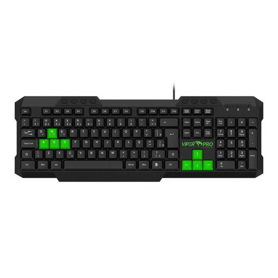 Imagem de Teclado Gamer Membrana Python Viper Pro Preto