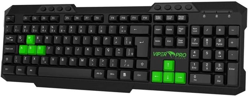 Imagem de Teclado Gamer Membrana Python Viper Pro Preto