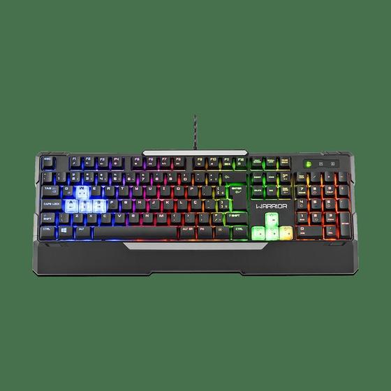 Imagem de Teclado Gamer Multilaser Warrior Wakiza Semi Mecânico LED Rainbow TC208