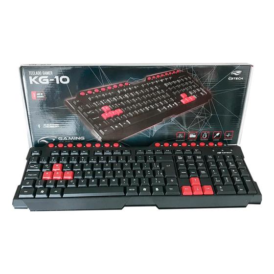 TECLADO GAMER multimídia USB abnt2 107 teclas P/ Computador Notebook KG-10BK C3TECH Menor preço em TECLADO GAMER multimídia USB abnt2 107 teclas P/ Computador Notebook KG-10BK C3TECH