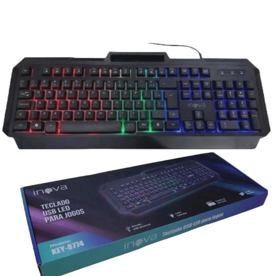 Imagem de Teclado Gamer Para Computador Com Fio Inova Key-8774