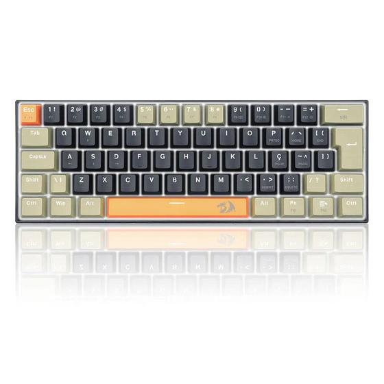 Imagem de Teclado Gamer Redragon Lakshmi Laranja Switch Marrom K606-O