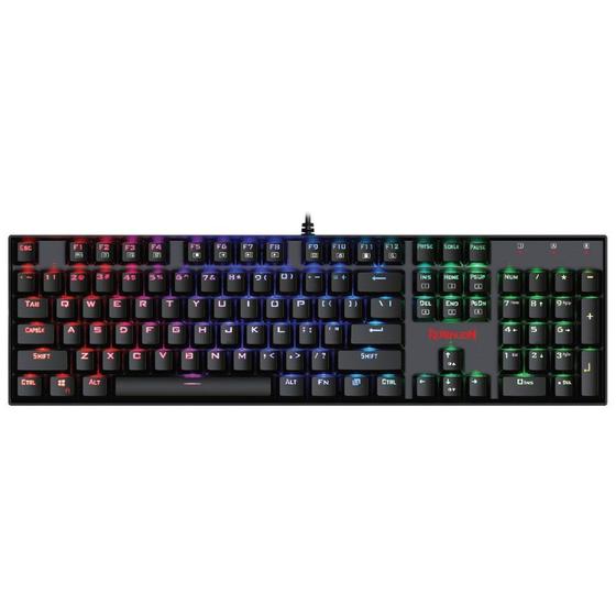 Imagem de Teclado Gamer Redragon Mecânico Mitra com Anti-Ghost K551 RGB ABNT2 Switch Outemu Black - K551RGB-1 (PT-BLACK)