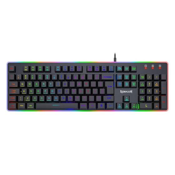 Teclado Gamer Redragon Membrana Dyaus 2, ABNT2, RGB, 11 Teclas Multimídia, Preto - K509RGB (PT) Imagem de Teclado Gamer Redragon Membrana Dyaus 2, ABNT2, RGB, 11 Teclas Multimídia, Preto - K509RGB (PT)