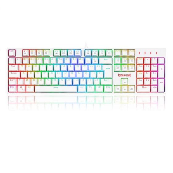 Imagem de Teclado Gamer Redragon Surara Pro RGB Branco - K582W (PT-BROWN)