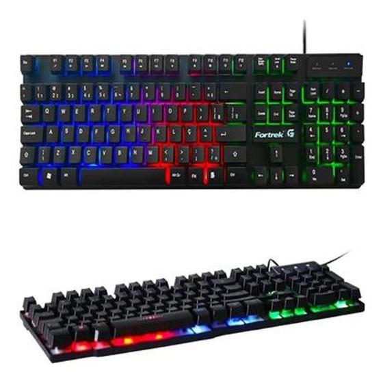 Imagem de Teclado Gamer RGB Blackfire Fortrek Preto Semi Mecânico