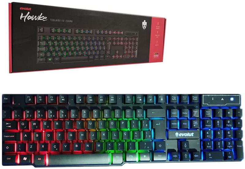 Teclado Gamer RGB para PC Semi Mecânico Evolut Hawke  é boa?