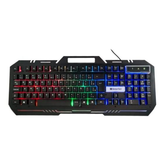 Imagem de Teclado Gamer Rgb Usb Semi Mecânico Warzone Pubg Freefire