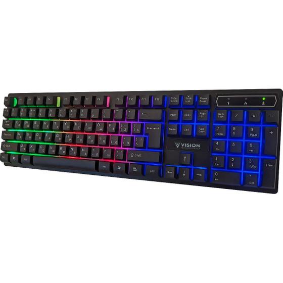 Imagem de Teclado Gamer Semi Mecanico Retroiluminado Rgb Em Ptbr - Vision