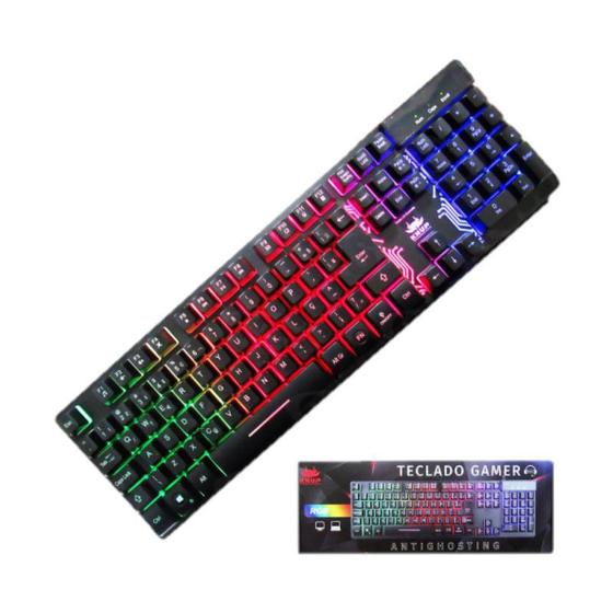 Imagem de Teclado gamer semi mecanico rgb kp-tm009