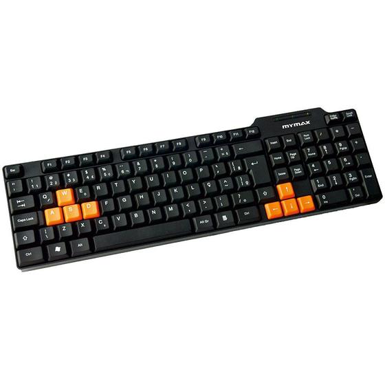 Teclado Gamer Standard USB ABNT2 Preto e Laranja Menor preço em Teclado Gamer Standard USB ABNT2 Preto e Laranja