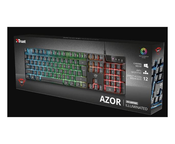 Imagem de Teclado Gamer Trust Gxt-835 Azor Rgb Semimecanico