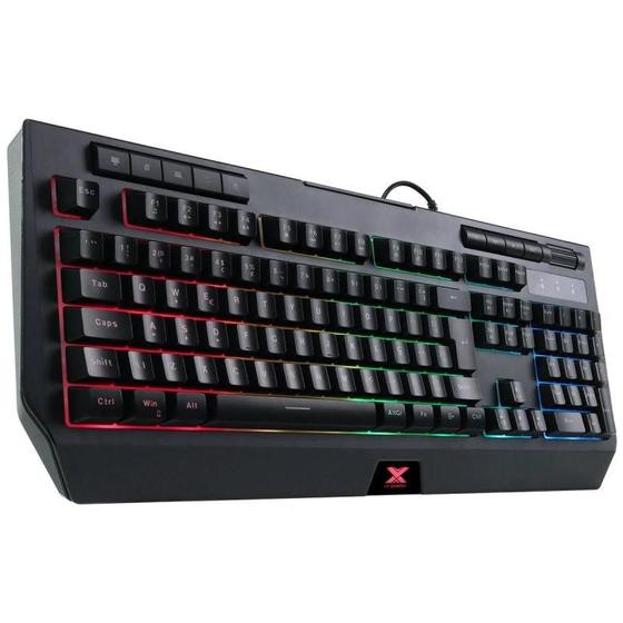 Imagem de Teclado Gamer Vx Gaming Abnt2 Multimidia Led 7 Cores Usb